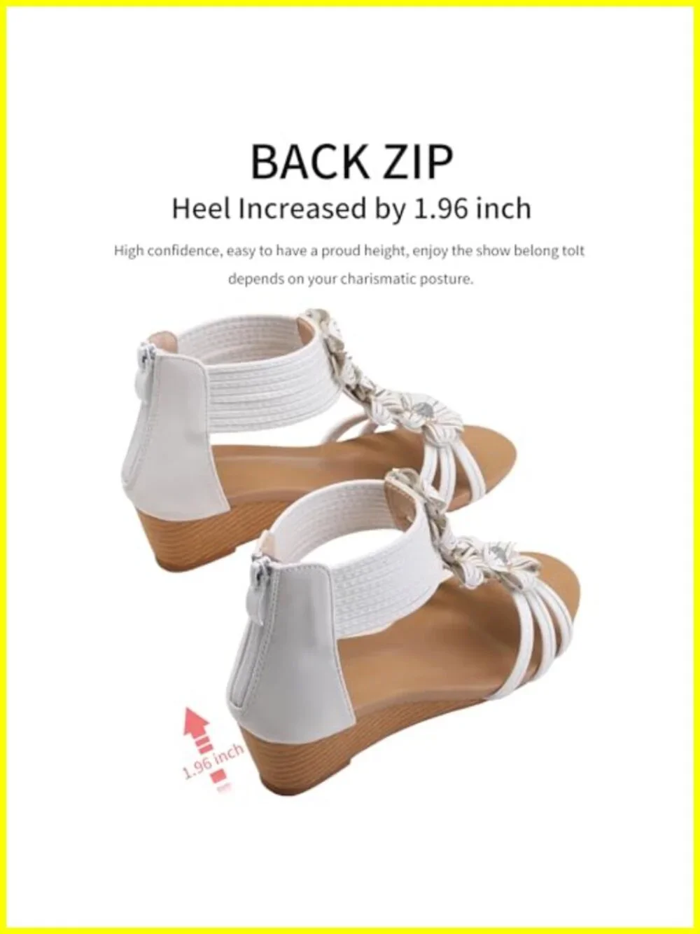 Bohemian Flower Open Toe Gladiator Platform Wedge Sandals for Women